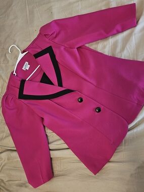 Women’s Magenta Blazer with Black Trim - True Vintage